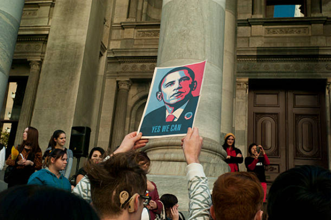 Manifestanti per Obama