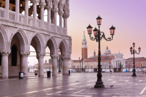 Cathedral St Marks Square Venice Italy in the morning