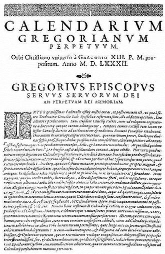 prima-pagina-bolla-papale-calendario-gregoriano
