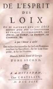 Lo spirito delle leggi Montesquieu