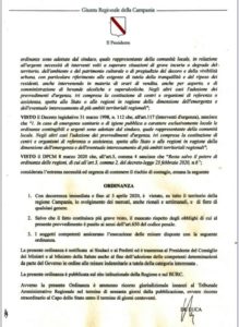 Coronavirus Campania: stop a mercati e fiere rionali e settimanali: c’è l’ordinanza