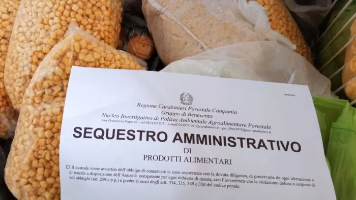 Benevento 400 chilogrammi alimenti sequestrati