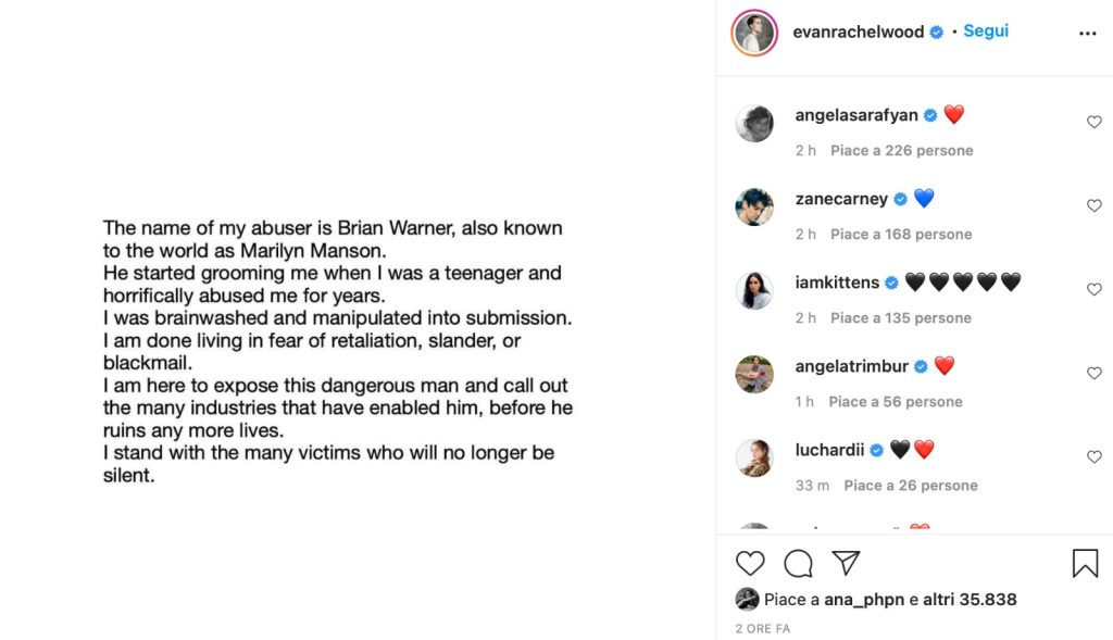 Evan Rachel Wood instagram