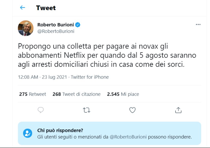 burioni twitter