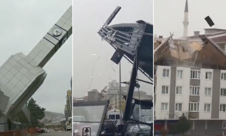 uragano Istanbul tetti scoperchiati crolli 29 novembre
