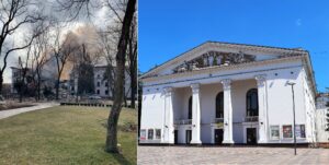 guerra ucraina bombardato teatro Mariupol 16 marzo