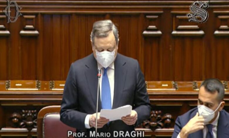cosa detto draghi parlamento italiano discorso completo