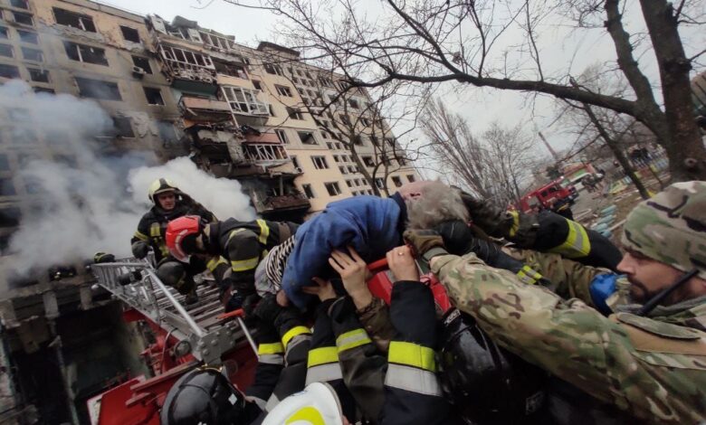 guerra russia ucraina bombardato condominio Kiev 14 marzo