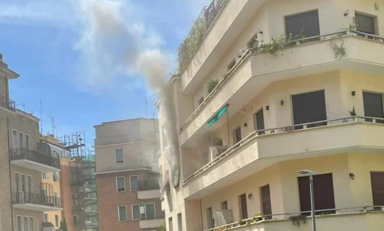 roma incendio appartamento 20 maggio