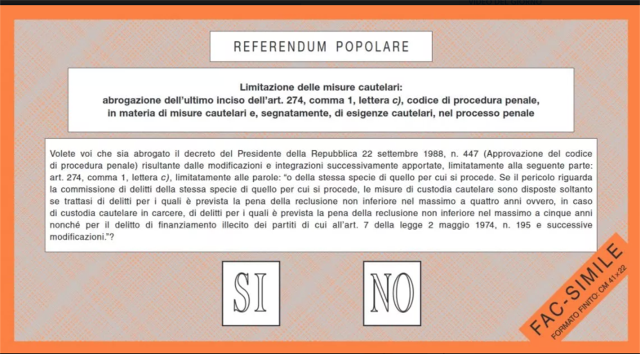 Referendum giustizia quesito 2 spiegazione testo