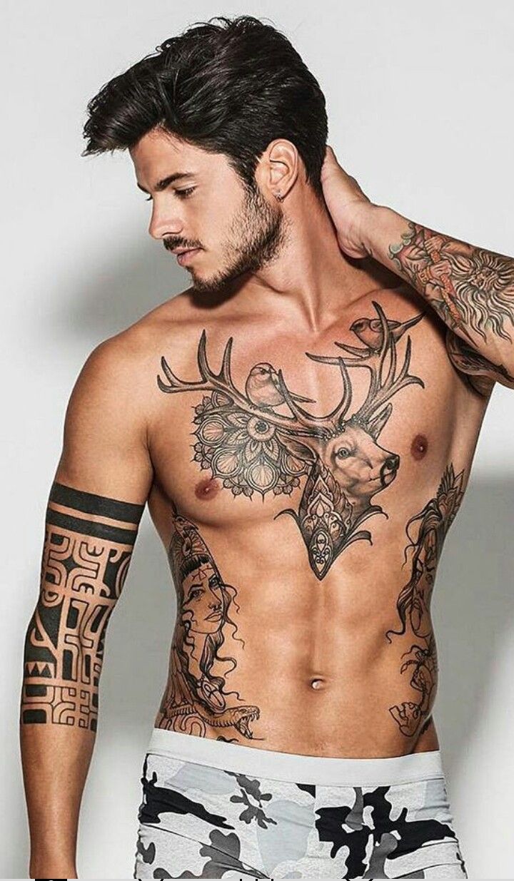 luca daffré tatuaggio cervo