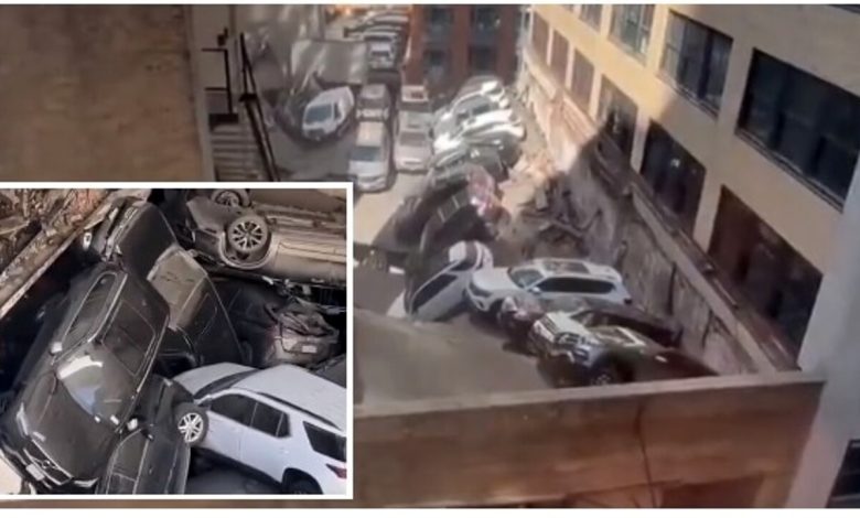 new york crolla parcheggio