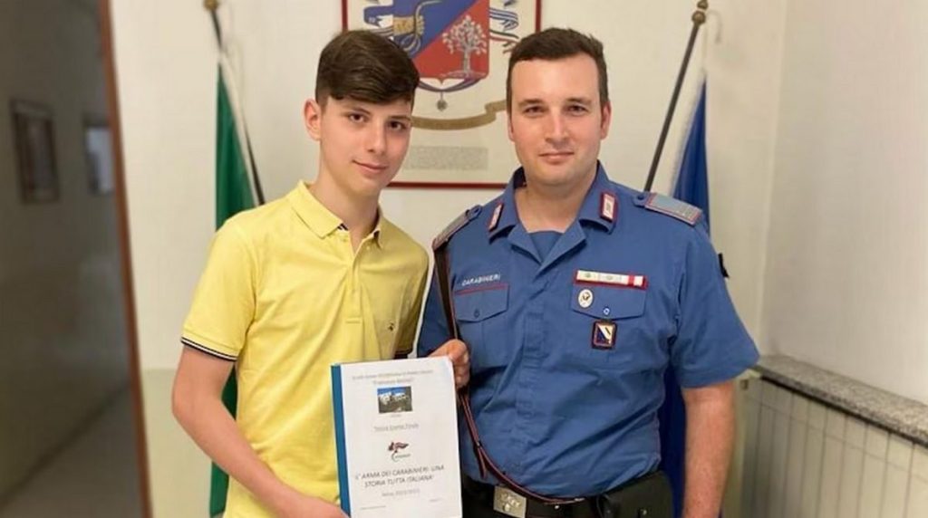 cesa tesina carabinieri comandante esame terza media