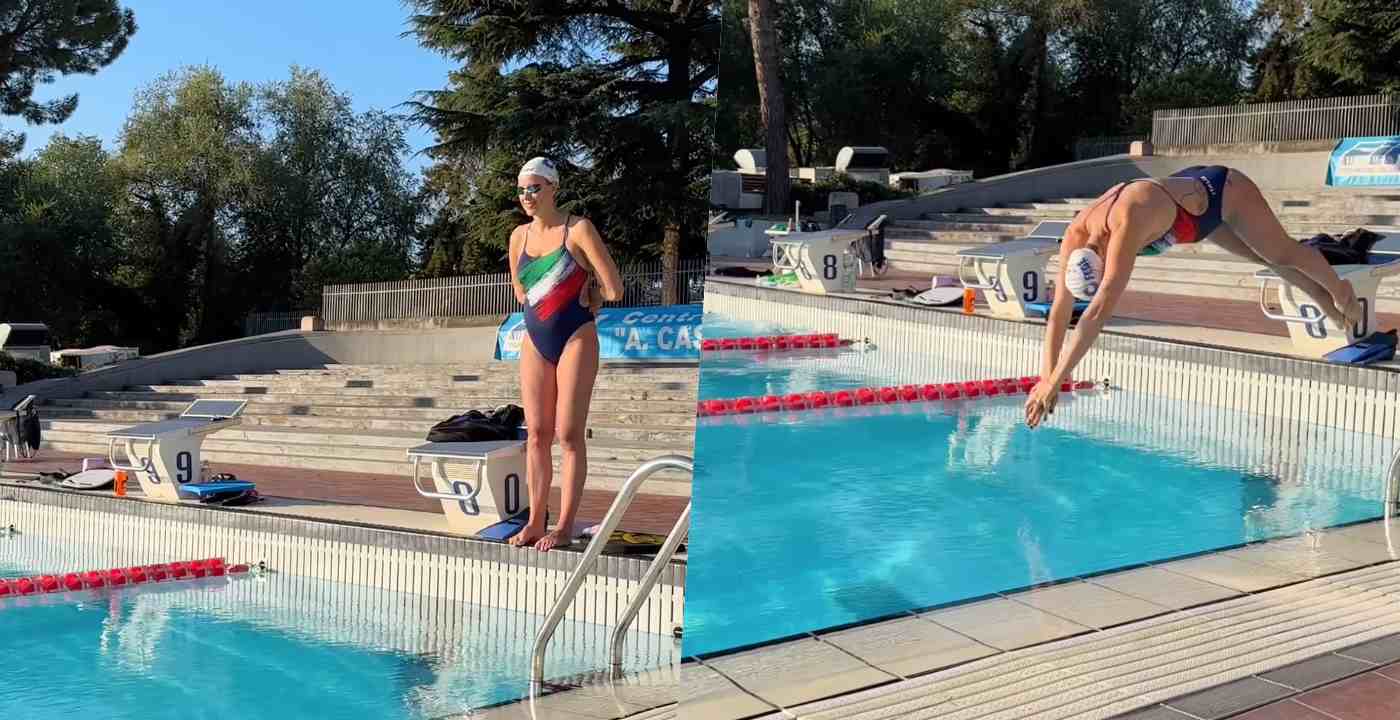 Federica Pellegrini torna piscina nuota pancione