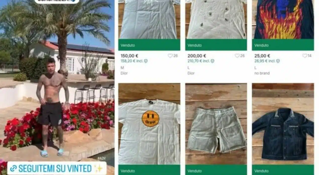 fedez svende su vinted suoi abiti