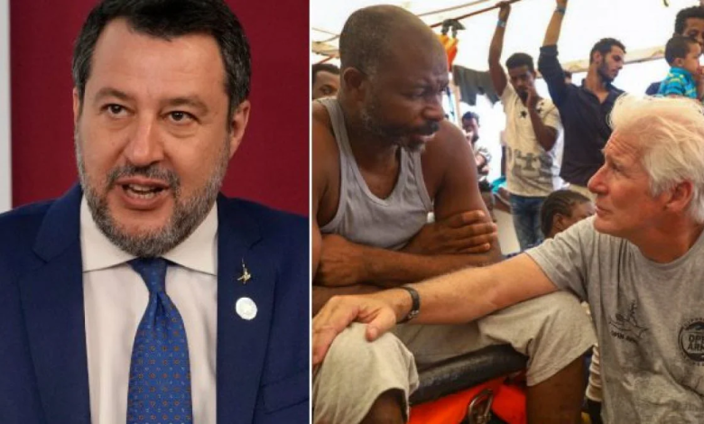Richard Gere scontro Matteo Salvini migranti