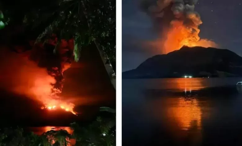 Indonesia erutta vulcano Ruang