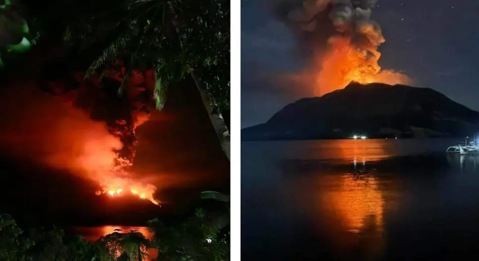 Indonesia erutta vulcano Ruang